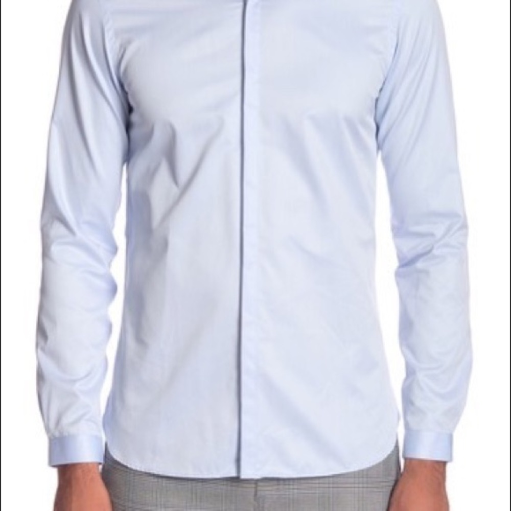 The Kooples Smart Twill Pajama Dress Shirt XS